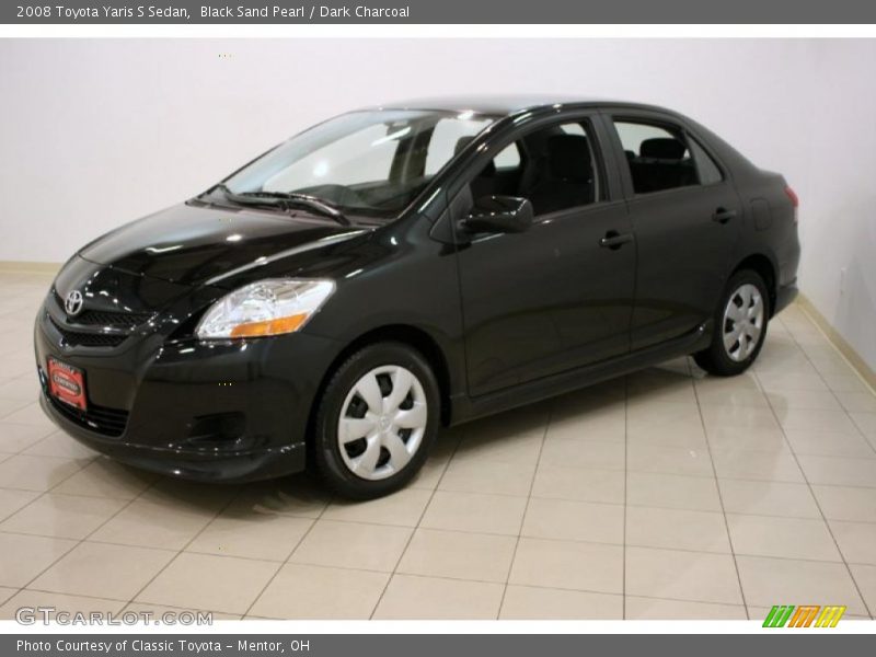 Black Sand Pearl / Dark Charcoal 2008 Toyota Yaris S Sedan