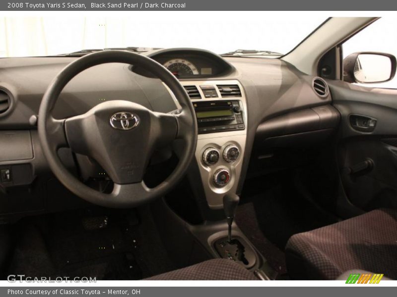 Black Sand Pearl / Dark Charcoal 2008 Toyota Yaris S Sedan