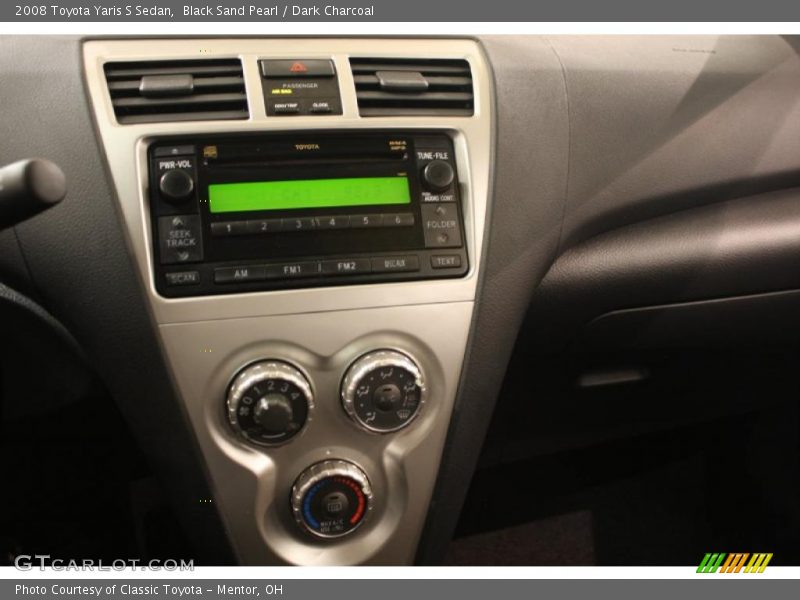 Black Sand Pearl / Dark Charcoal 2008 Toyota Yaris S Sedan