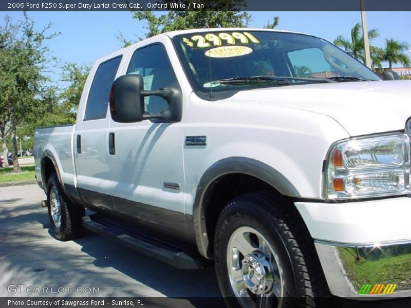 Oxford White / Tan 2006 Ford F250 Super Duty Lariat Crew Cab