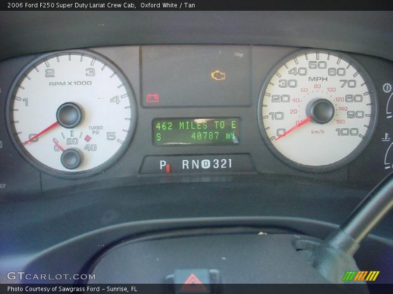  2006 F250 Super Duty Lariat Crew Cab Lariat Crew Cab Gauges