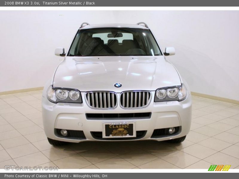 Titanium Silver Metallic / Black 2008 BMW X3 3.0si