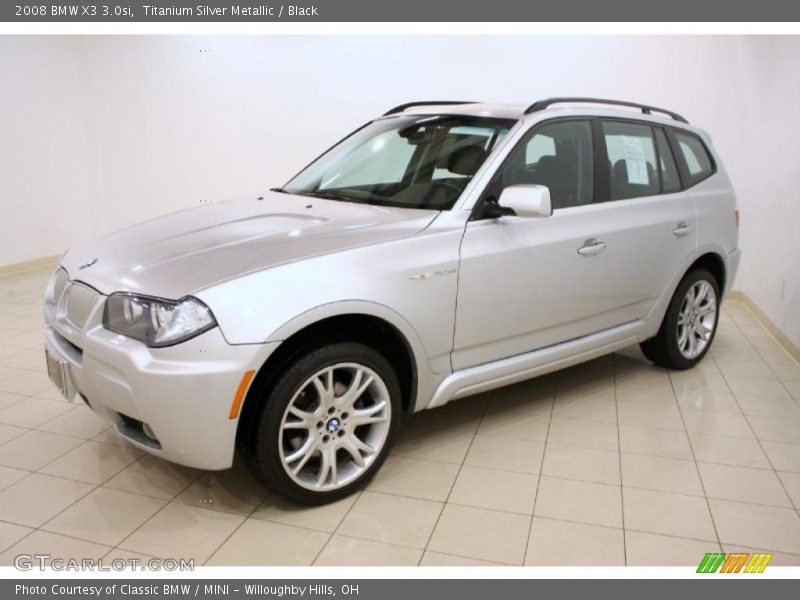 Titanium Silver Metallic / Black 2008 BMW X3 3.0si