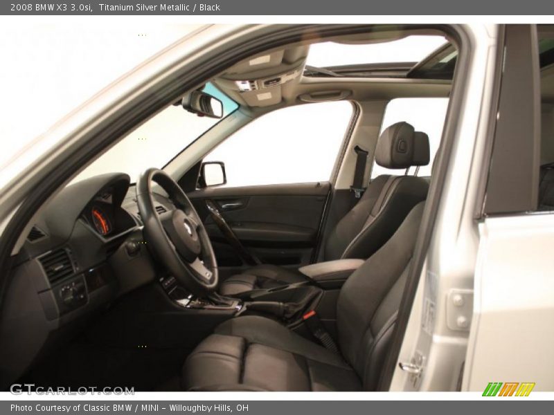 Titanium Silver Metallic / Black 2008 BMW X3 3.0si