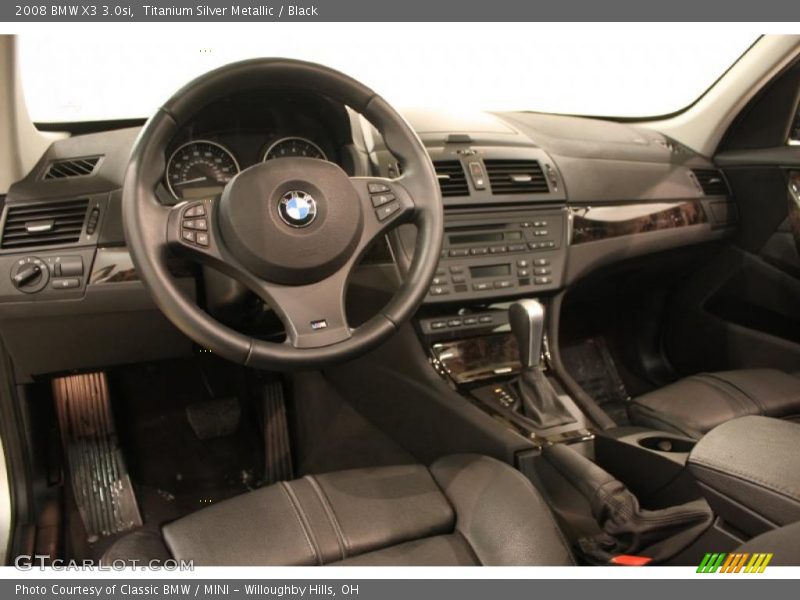 Titanium Silver Metallic / Black 2008 BMW X3 3.0si