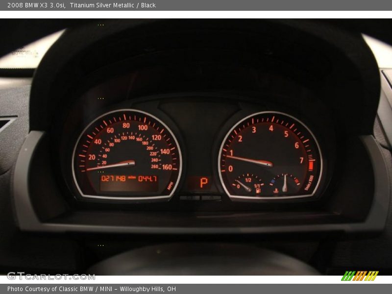 Titanium Silver Metallic / Black 2008 BMW X3 3.0si