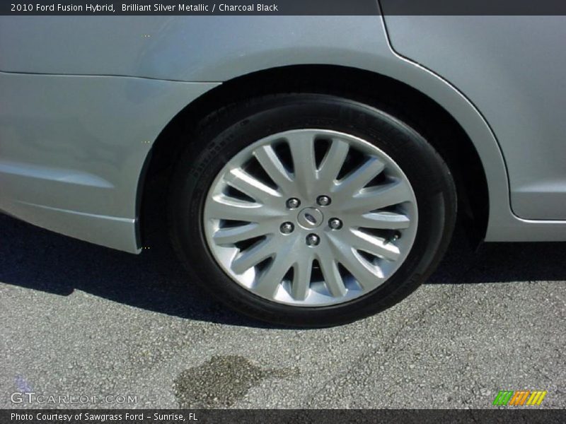 Brilliant Silver Metallic / Charcoal Black 2010 Ford Fusion Hybrid