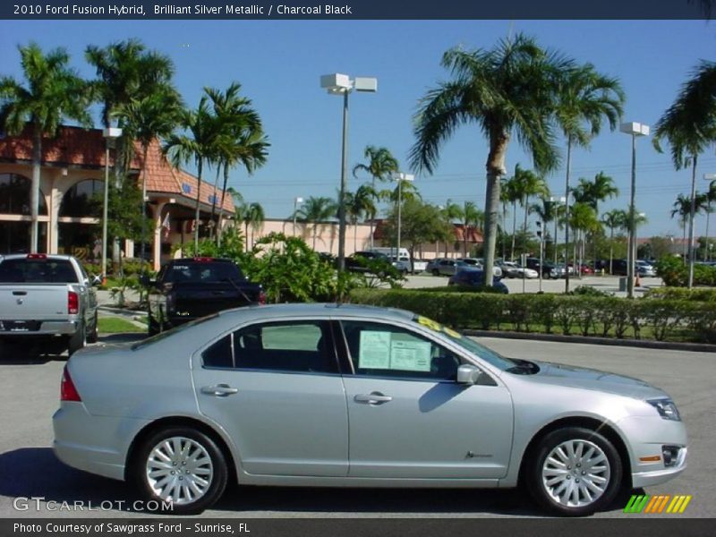 Brilliant Silver Metallic / Charcoal Black 2010 Ford Fusion Hybrid