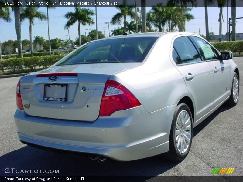 Brilliant Silver Metallic / Charcoal Black 2010 Ford Fusion Hybrid