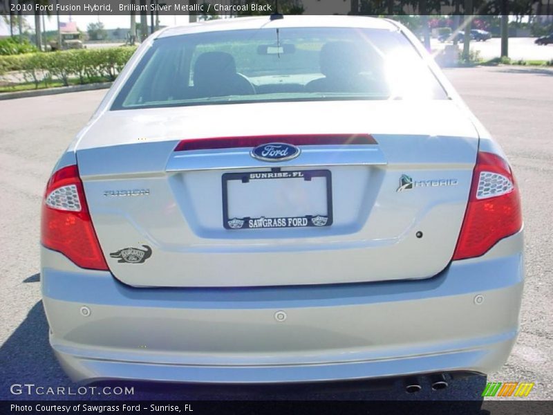 Brilliant Silver Metallic / Charcoal Black 2010 Ford Fusion Hybrid