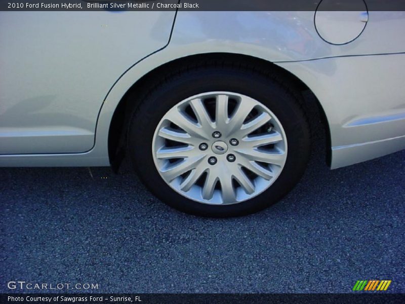 Brilliant Silver Metallic / Charcoal Black 2010 Ford Fusion Hybrid