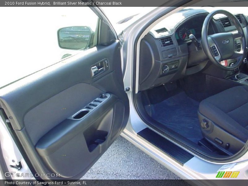 Brilliant Silver Metallic / Charcoal Black 2010 Ford Fusion Hybrid