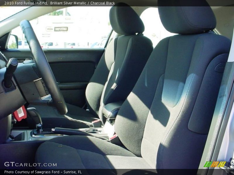 Brilliant Silver Metallic / Charcoal Black 2010 Ford Fusion Hybrid