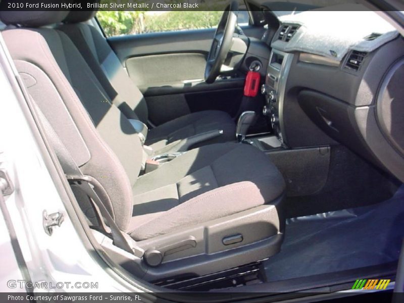 Brilliant Silver Metallic / Charcoal Black 2010 Ford Fusion Hybrid