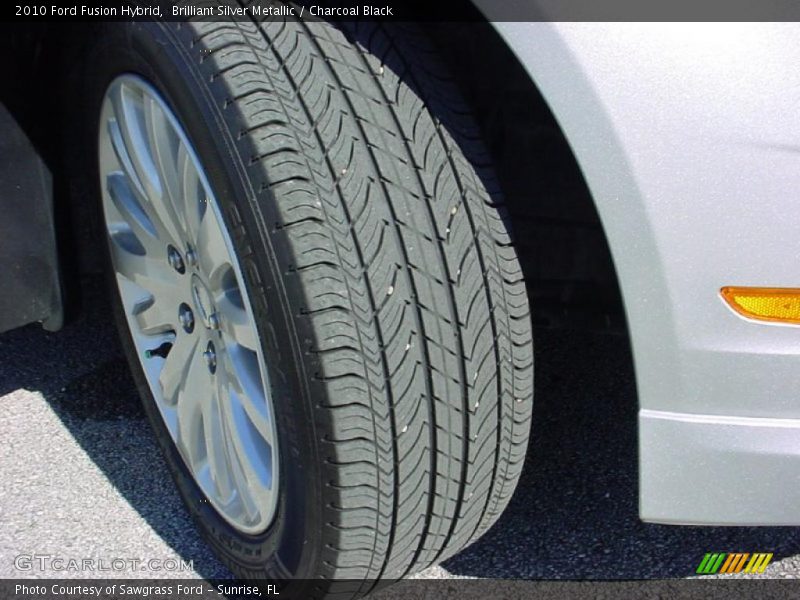 Brilliant Silver Metallic / Charcoal Black 2010 Ford Fusion Hybrid