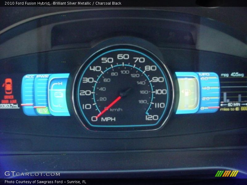 Brilliant Silver Metallic / Charcoal Black 2010 Ford Fusion Hybrid