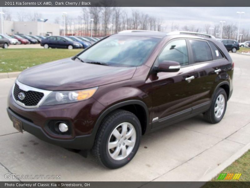 Dark Cherry / Black 2011 Kia Sorento LX AWD