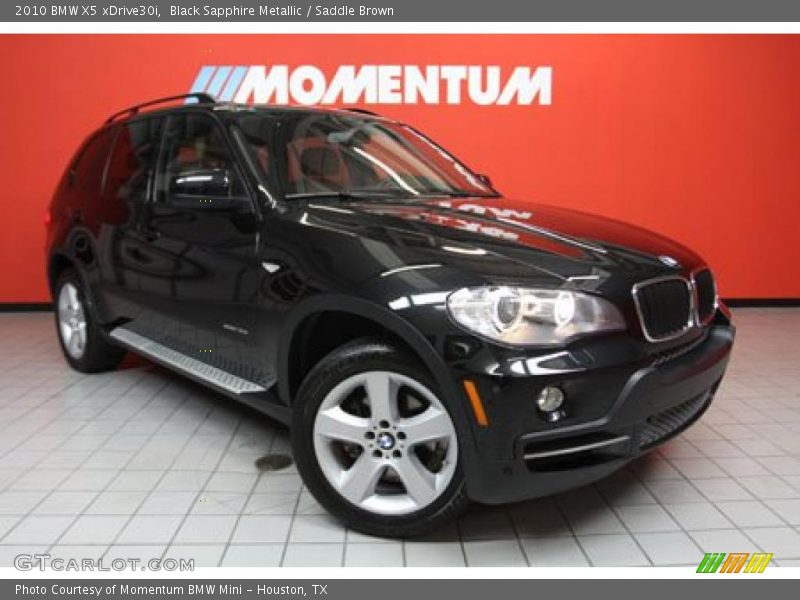 Black Sapphire Metallic / Saddle Brown 2010 BMW X5 xDrive30i