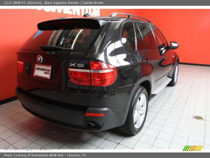 Black Sapphire Metallic / Saddle Brown 2010 BMW X5 xDrive30i