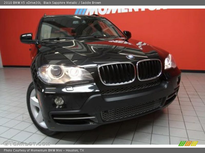 Black Sapphire Metallic / Saddle Brown 2010 BMW X5 xDrive30i