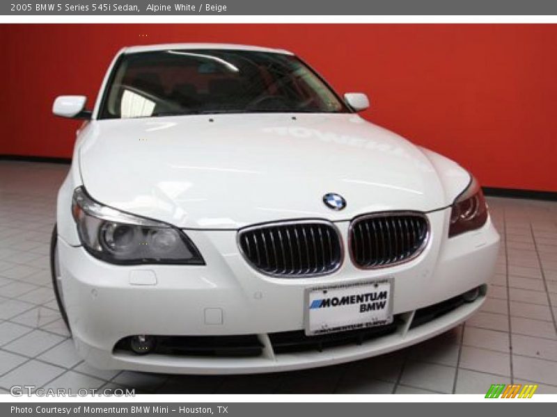 Alpine White / Beige 2005 BMW 5 Series 545i Sedan