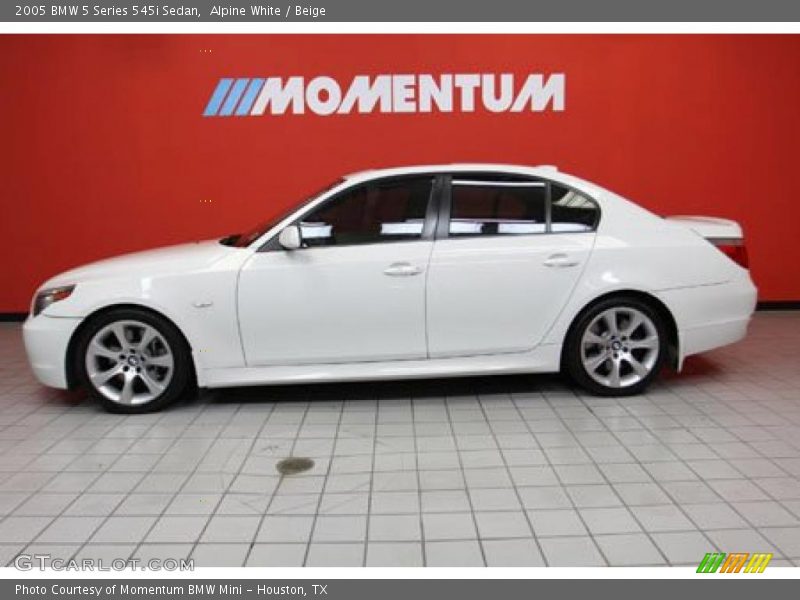 Alpine White / Beige 2005 BMW 5 Series 545i Sedan