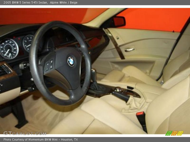 Alpine White / Beige 2005 BMW 5 Series 545i Sedan