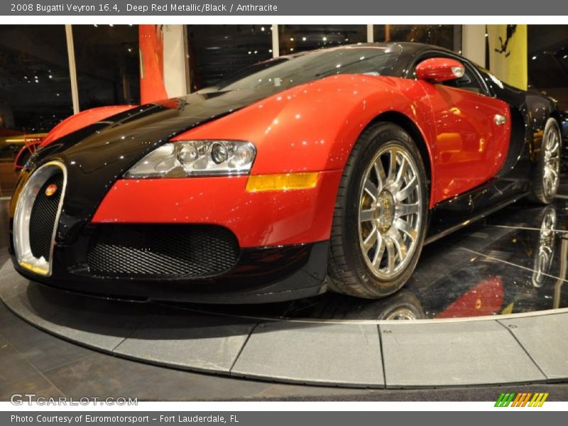Deep Red Metallic/Black / Anthracite 2008 Bugatti Veyron 16.4