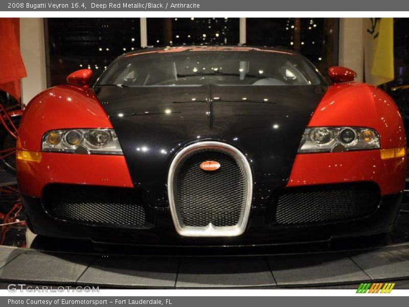 Deep Red Metallic/Black / Anthracite 2008 Bugatti Veyron 16.4
