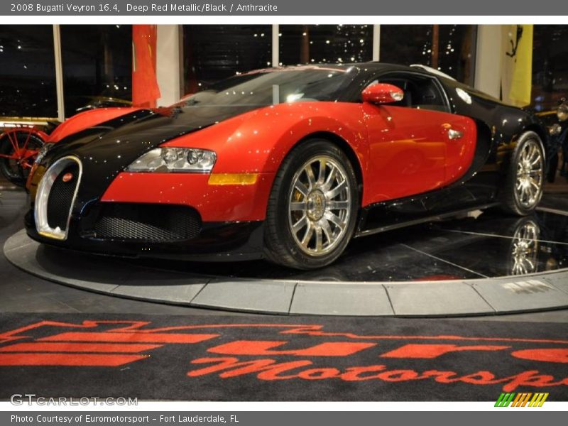 Deep Red Metallic/Black / Anthracite 2008 Bugatti Veyron 16.4