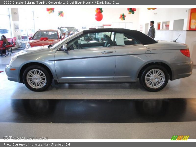 Steel Silver Metallic / Dark Slate Gray 2009 Chrysler Sebring Touring Convertible