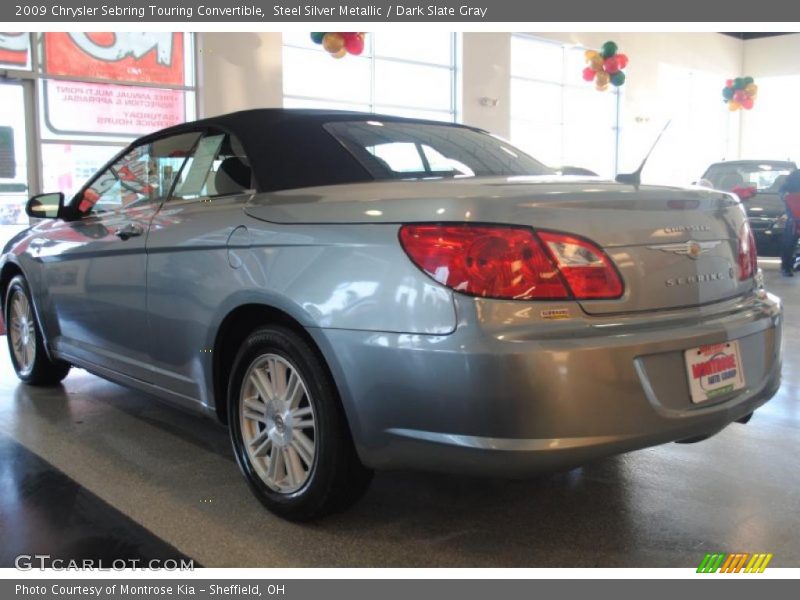 Steel Silver Metallic / Dark Slate Gray 2009 Chrysler Sebring Touring Convertible