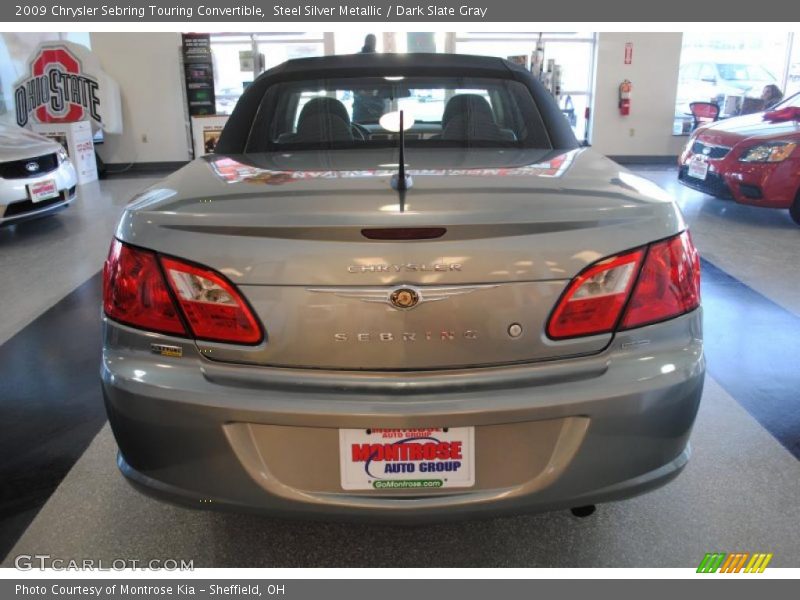 Steel Silver Metallic / Dark Slate Gray 2009 Chrysler Sebring Touring Convertible