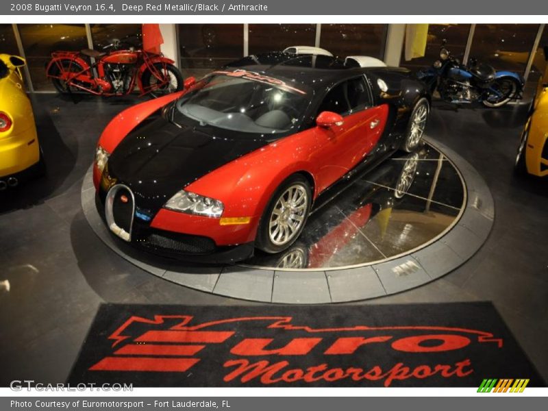 Deep Red Metallic/Black / Anthracite 2008 Bugatti Veyron 16.4