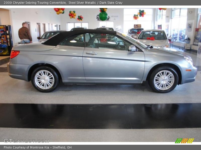 Steel Silver Metallic / Dark Slate Gray 2009 Chrysler Sebring Touring Convertible