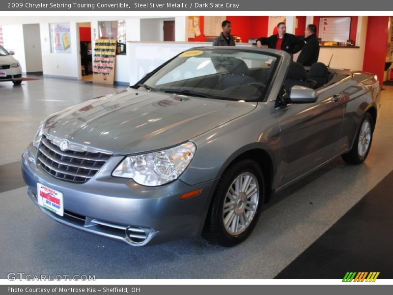 Steel Silver Metallic / Dark Slate Gray 2009 Chrysler Sebring Touring Convertible