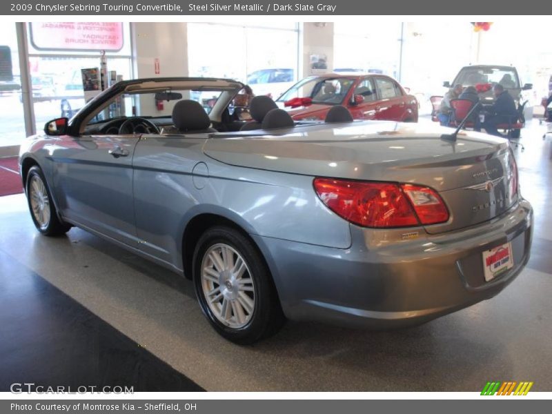 Steel Silver Metallic / Dark Slate Gray 2009 Chrysler Sebring Touring Convertible