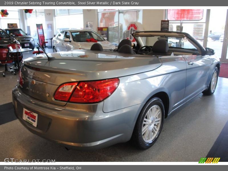 Steel Silver Metallic / Dark Slate Gray 2009 Chrysler Sebring Touring Convertible
