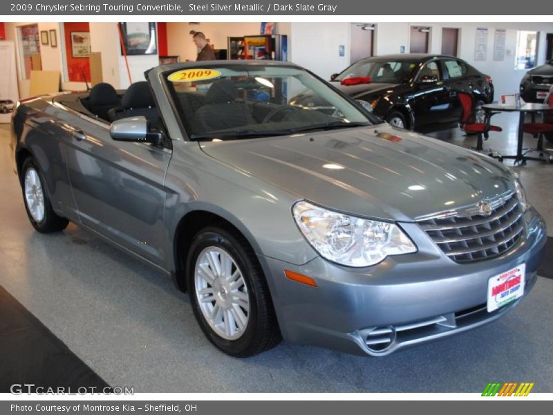 Steel Silver Metallic / Dark Slate Gray 2009 Chrysler Sebring Touring Convertible