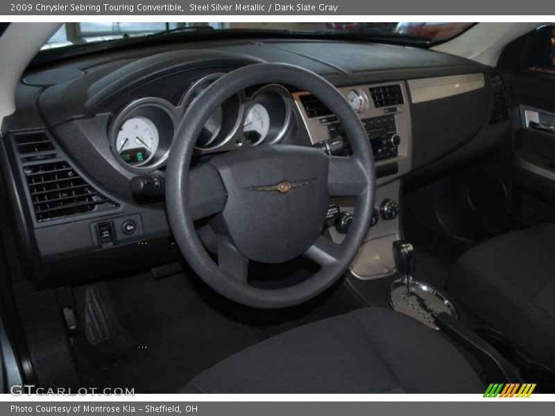 Steel Silver Metallic / Dark Slate Gray 2009 Chrysler Sebring Touring Convertible