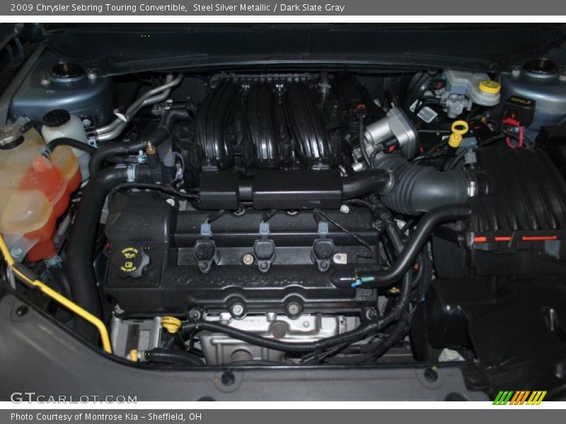 Steel Silver Metallic / Dark Slate Gray 2009 Chrysler Sebring Touring Convertible