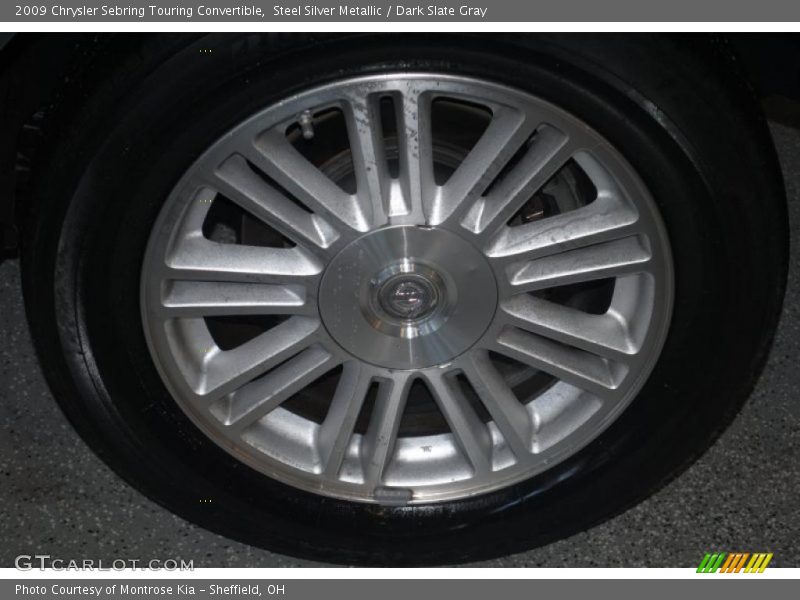 Steel Silver Metallic / Dark Slate Gray 2009 Chrysler Sebring Touring Convertible