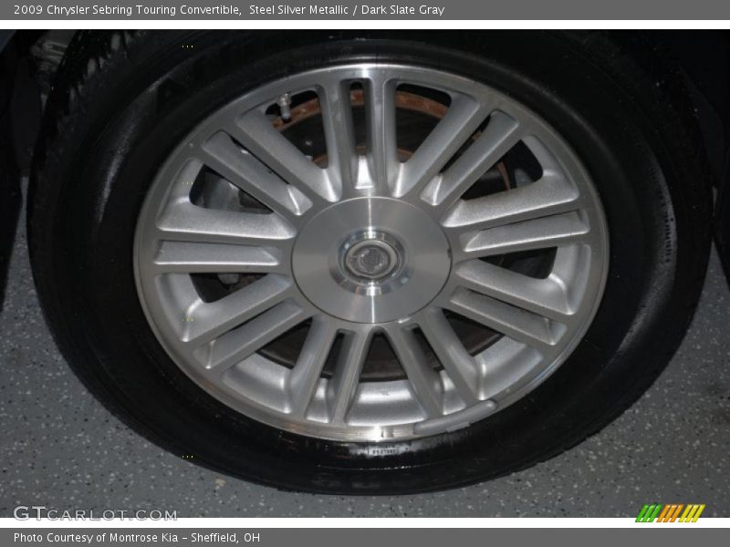 Steel Silver Metallic / Dark Slate Gray 2009 Chrysler Sebring Touring Convertible