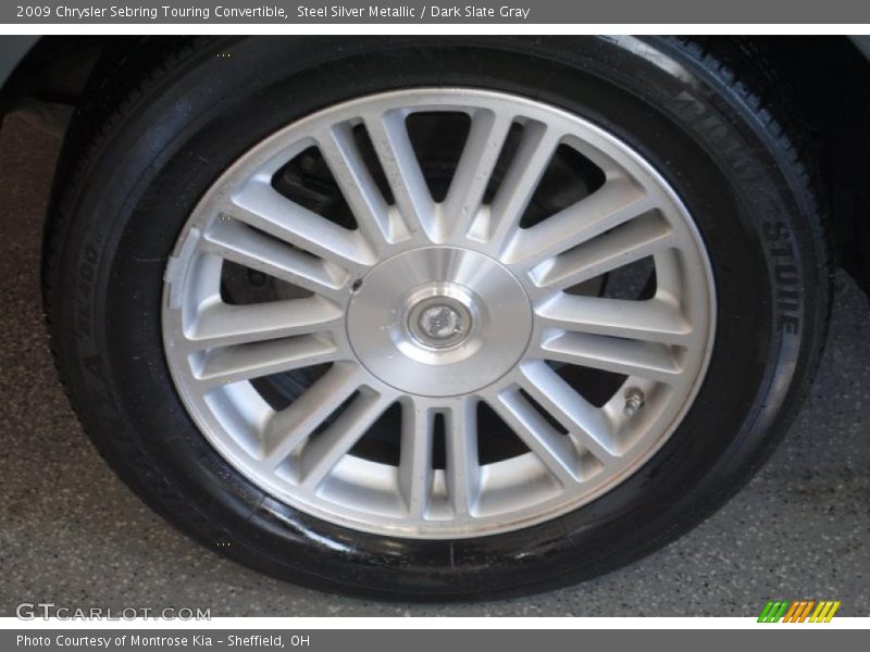 Steel Silver Metallic / Dark Slate Gray 2009 Chrysler Sebring Touring Convertible
