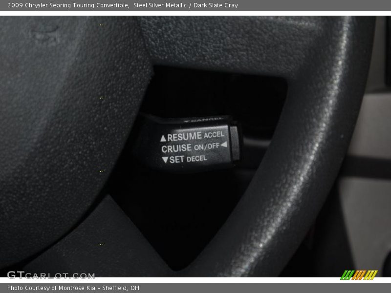 Steel Silver Metallic / Dark Slate Gray 2009 Chrysler Sebring Touring Convertible