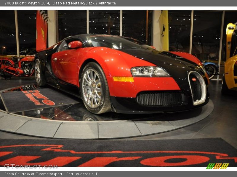 Deep Red Metallic/Black / Anthracite 2008 Bugatti Veyron 16.4