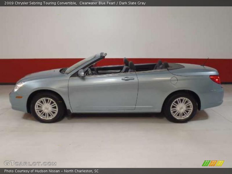 Clearwater Blue Pearl / Dark Slate Gray 2009 Chrysler Sebring Touring Convertible