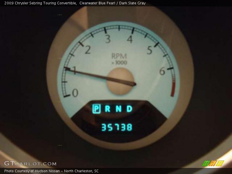 Clearwater Blue Pearl / Dark Slate Gray 2009 Chrysler Sebring Touring Convertible