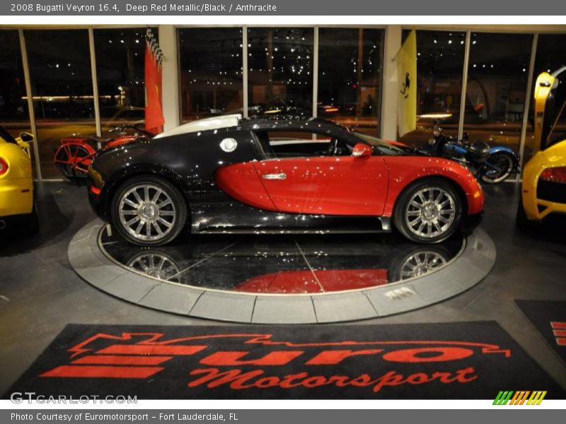 Deep Red Metallic/Black / Anthracite 2008 Bugatti Veyron 16.4