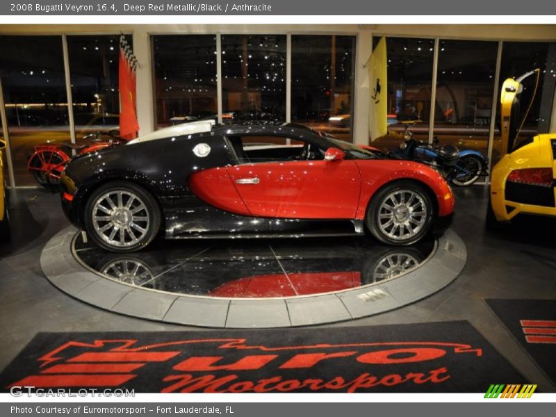 Deep Red Metallic/Black / Anthracite 2008 Bugatti Veyron 16.4